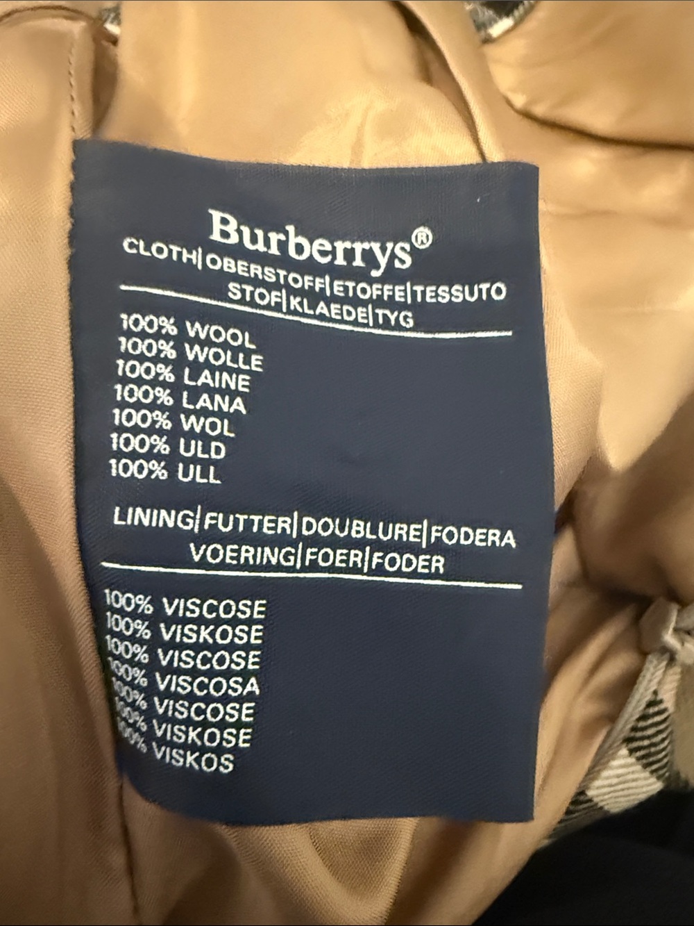 Vintage 100% Wool Burberry Beige Black Red Plaid Pleated Skirt There is no size. - Picture 4 of 7